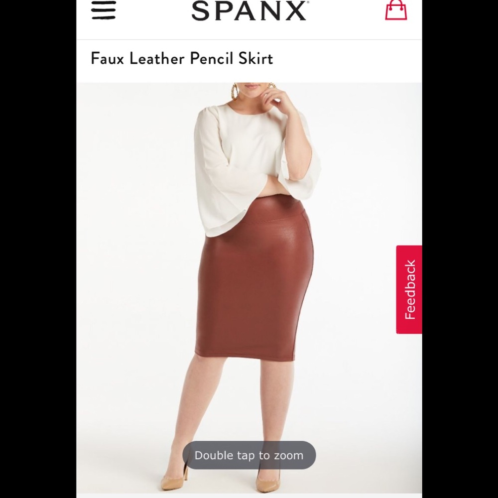 Spanx Faux Leather Pencil Skirt